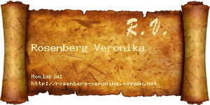 Rosenberg Veronika névjegykártya